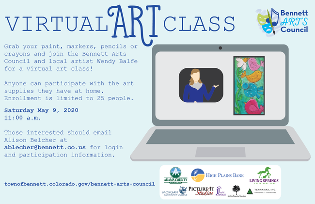 Bennett Art Council Virtual Art Class Saturday May 9 at 11 a.m.