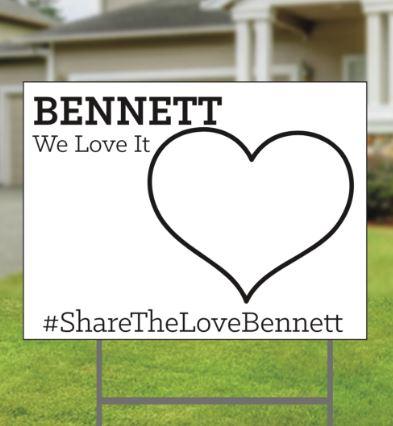 Bennett Share the Love Yard Sign