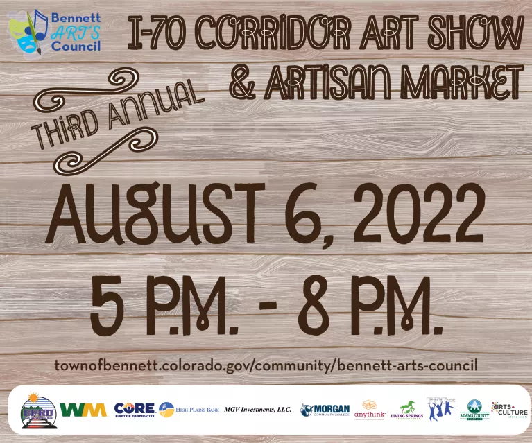 Third Annual I-70 Corridor Art Show & Artisan Market August 6, 200 5 p.m. - 8 p.m.